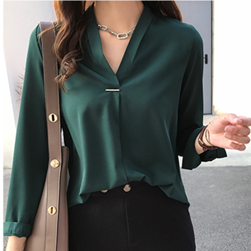 Women's Chiffon Long Sleeve Blouse