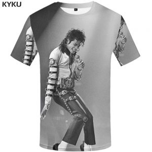Michael Jackson T-shirt Dance Clothes Shirts Tees Men Casual