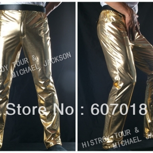 Michael Jackson History BAD Classic Golden Pants Trousers
